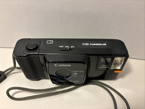 Vtg Canon Snappy 20 Point & Shoot 35mm Film Camera Automatic Winding Tested - Picture 4 of 8