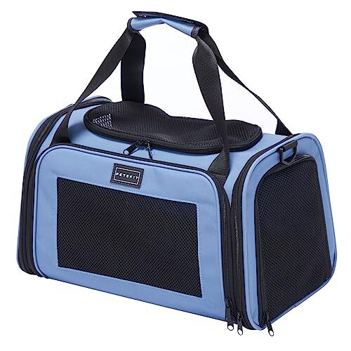 Pet Carrier, Dog Carrier Airline Approved, 17.0"L x 10.3"W x 10.3"H Blue - Bild 2 von 7