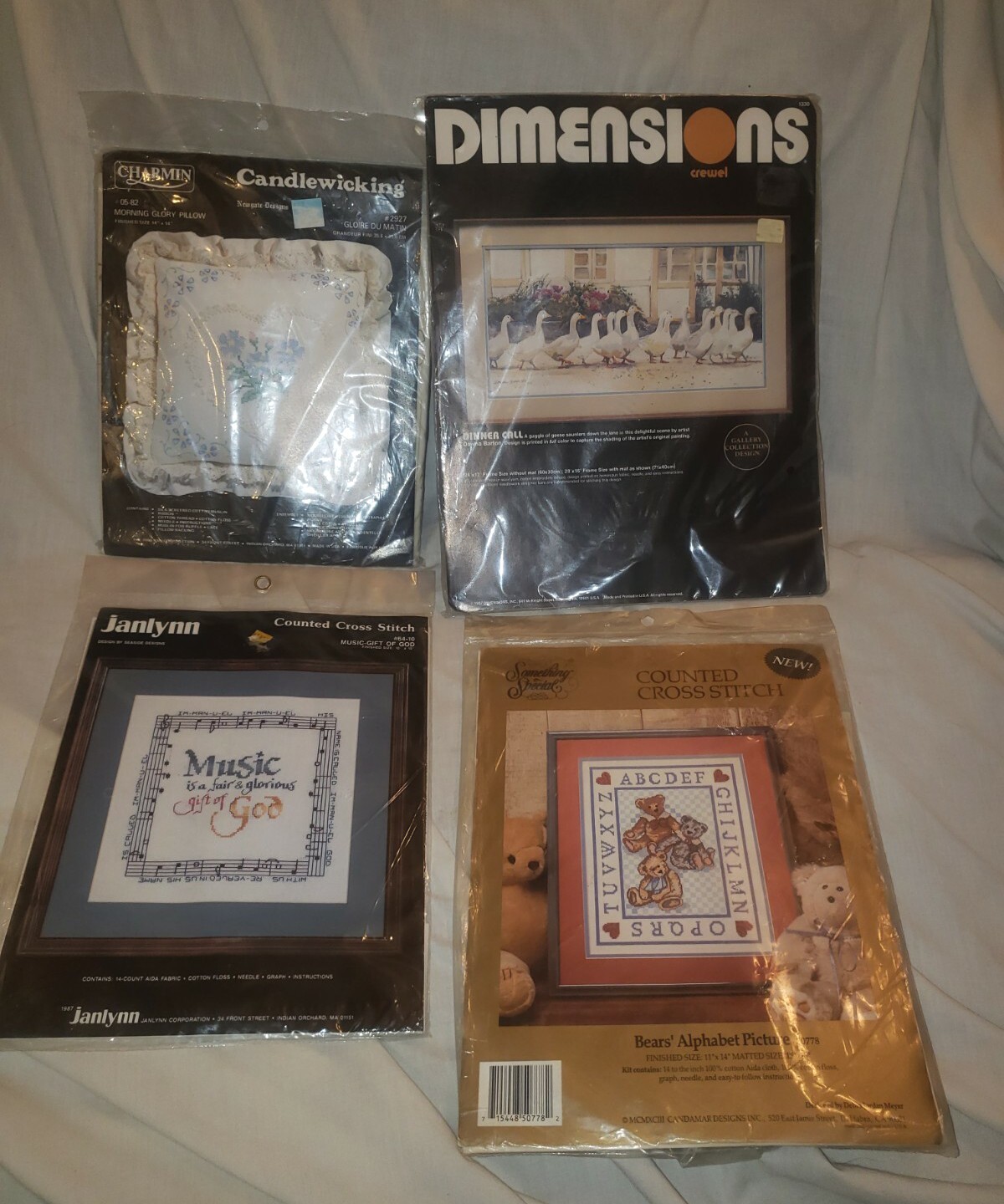 17 Cross Stitch Kits Crewel Canvas Dimensions Janlynn Sunset Good