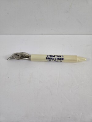 Vintage Advertising Bottle Oil Can Opener Strattons Drug Store Waupaca WI