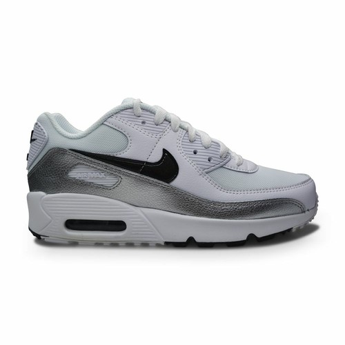 Juniors Nike Air Max 90 GS-CZ5867 100-Blanco Negro | eBay
