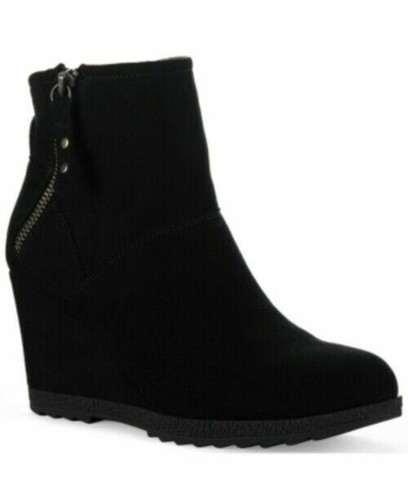Sun + Stone Finn Wedge Booties Black Size 9 M - 第 1/1 張圖片