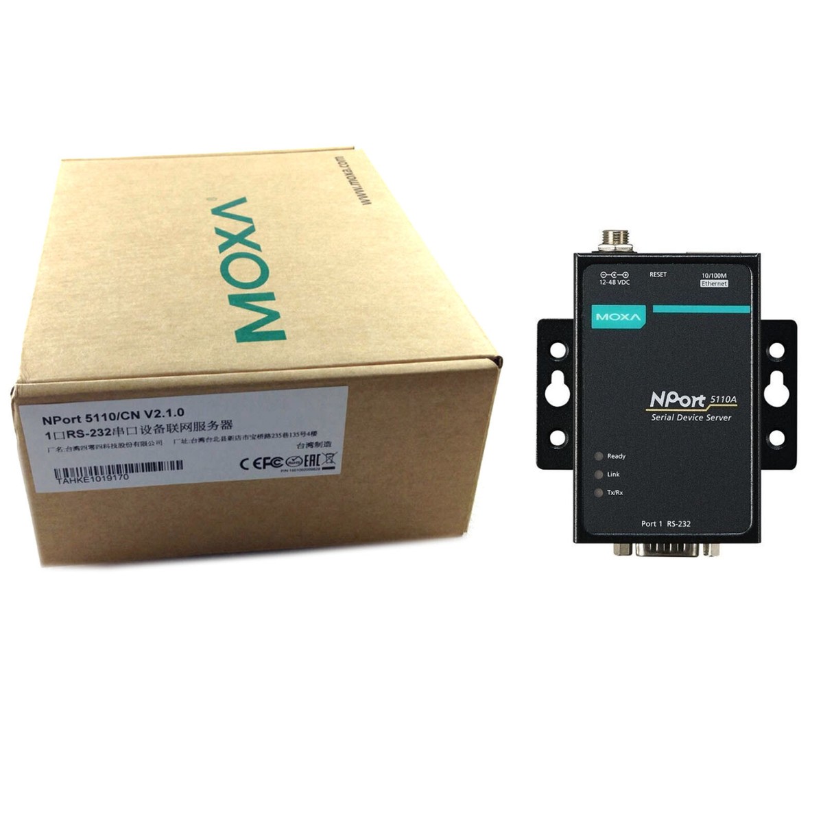 One New MOXA NPort 5110A - 1 Port Device Server 10/100 Ethernet RS