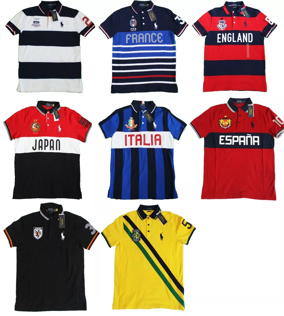 Polo Ralph Lauren Mens Custom Slim Fit Big Pony World Cup Country