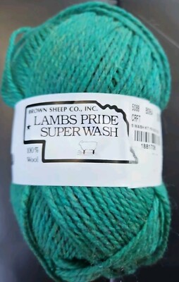 Brown Sheep Lambs Pride Superwash 100% Wool 200 Yards 100g SW52 Emerald ...