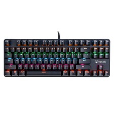 Bonelk Compact Gaming Mechanical Wired RGB Keyboard Rainbow LED Backlit Black