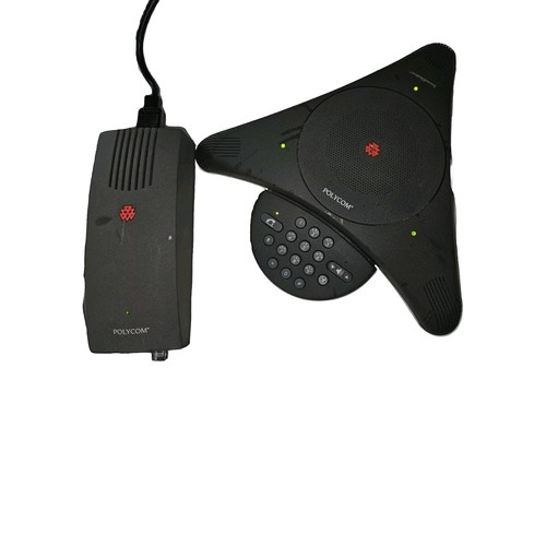 Polycom 2201-00450-212 Sound Station & 2201-67810-0 2W Conference Phone Tested ✅ - Picture 1 of 16