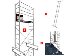 ALTEC AluCombine 3.0 - 400   Leitern-Fahrgerüst   Traverse   4x Laufrollen   4m