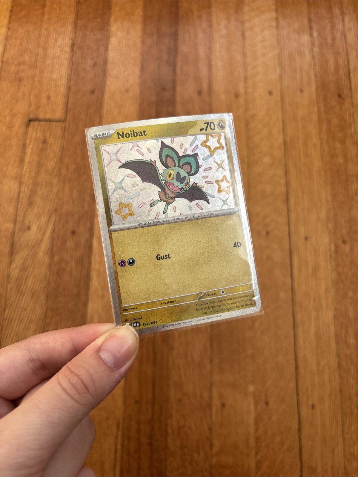 Noibat 194/091 Sv: Paldean Fates Holo