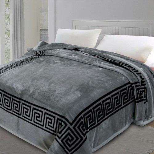 Heavy Weight 2 PLY Soft Warm Blanket Reversible Bed Throw King Size Comforter - Picture 24 of 25
