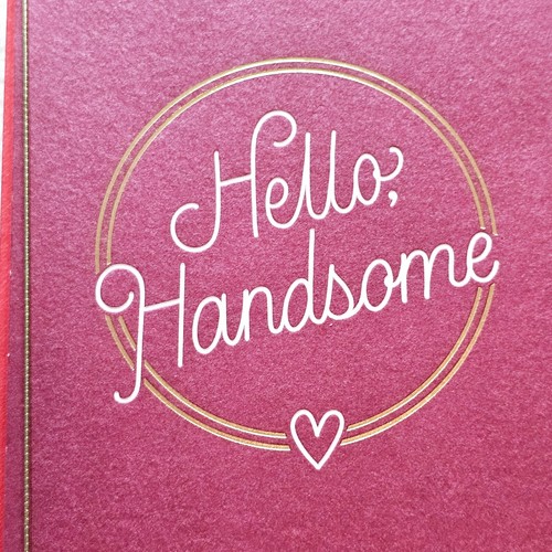 American Greetings Valentine's Day Card Hello Handsome Red Gold Ribbon - Picture 2 of 7