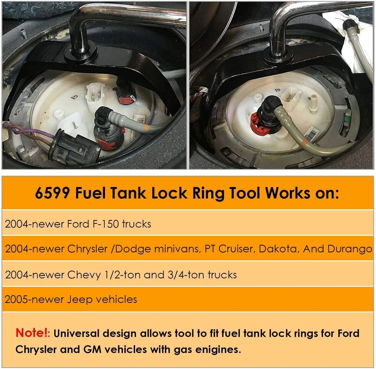 6599 Fuel Tank Lock Ring Wrench Tool Pump Removal Installer For