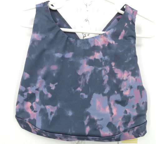 Z BY ZELLA GIRL DAILY ZSLIM SPORT BRA Girl's Large 10-12 Grey / Purple Dye Wash - Picture 2 of 6