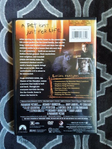 PET SEMATARY DVD - 1989 - ORIGINAL VERSION - FRED GWYNNE - STEPHEN KING HORROR - Picture 2 of 2