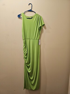 NWT Women's Donna Morgan Ruched Dress Size 8 Green | eBay NWT Women's Donna Morgan Ruched Dress Size 8 Green | eBay