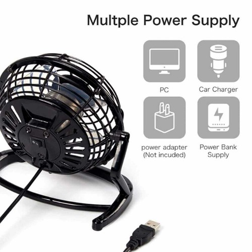 Mini USB Desk Fan Small Quiet Personal Cooler USB Powered Portable Table Fan UK - Picture 7 of 17