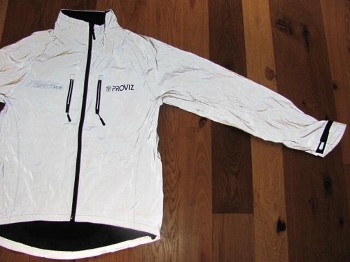 PROVIZ Reflect 360 Silver Gray Zip Front Mesh Line Cycling Jacket Men's L (Z4-T) - Picture 6 of 12
