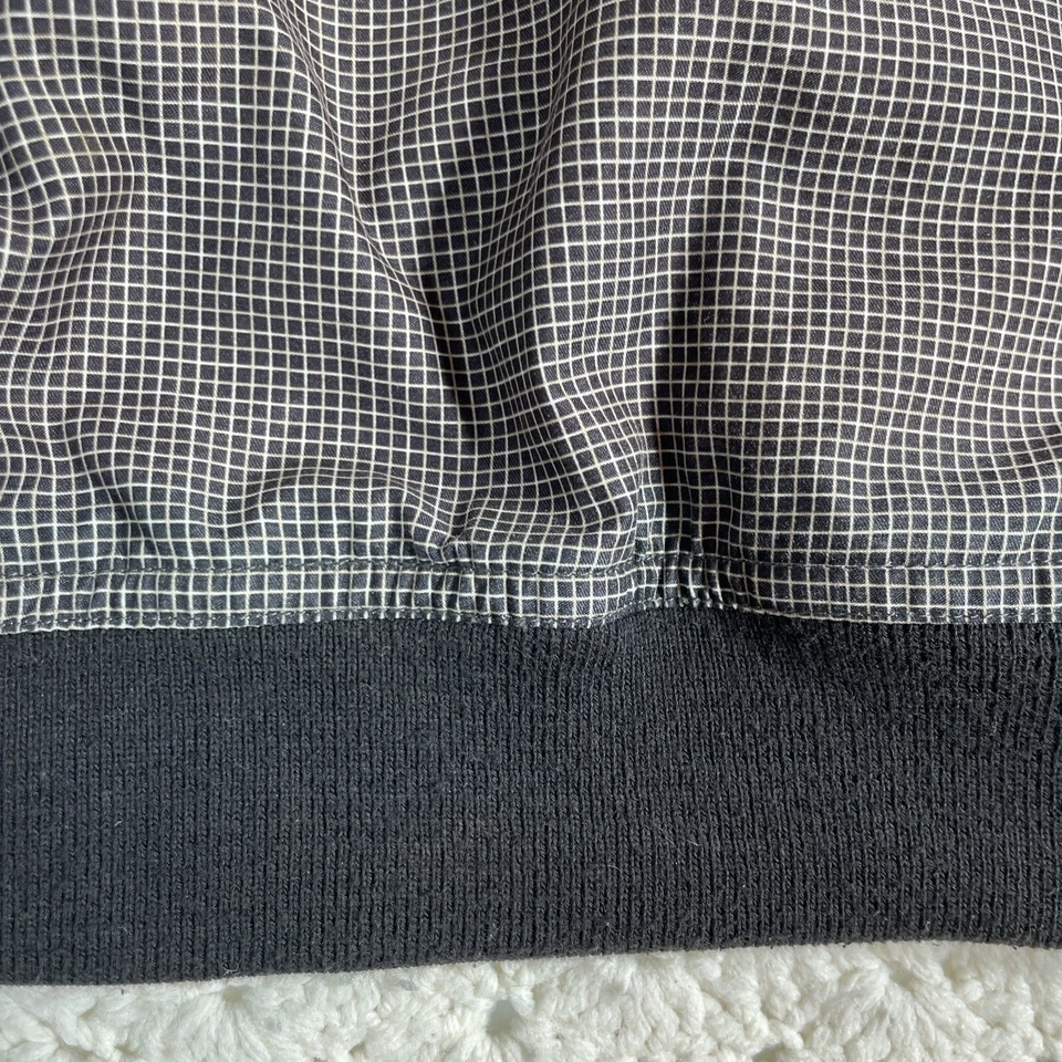 VTG 90s Jantzen Men's XL Windbreaker Golf Vest Nylon Lined Pockets Black Check - Image 3 of 4