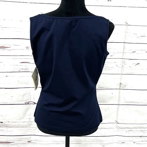 St. John Sport Top Women’s Medium Blue Tank Top Square Neck NWT - Picture 4 of 10