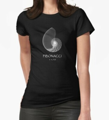 Fibonacci, born 1170 - Nautilus Spiral Shell X-Ray T-Shirt (Women)