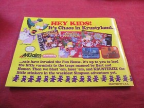 The Simpsons Bartman Meets Radioactive Man (Nintendo NES) COMPLETE w/ Box poster