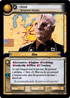 Star Trek 2E: Vosk, Temporal Fanatic [Ungraded] Captain's Log STCCG Decipher 2E