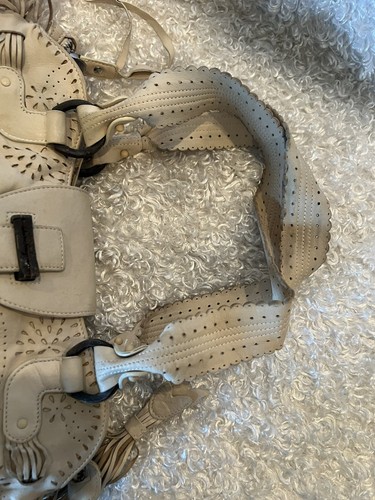 SALVATORE FERRAGAMO Schultertasche Leder neutral perforiert - Bild 6 von 12