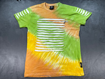 Switch Remarkable Large Tie Dye Zipper Thrashed Green Yellow