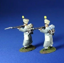 MI-654 - French Infantry in Greatcoats Firing  - 2 pcs - Black Cat - 54mm Metal