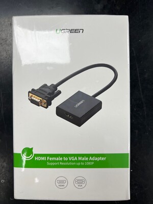UGREEN Active HDMI Female to VGA Male Adapter With 3.5mm Audio