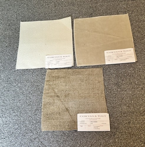 Lot of 11 Cowtan Tout Fabric Samples Neutrals Herringbone Beige Ivory Natural - Picture 12 of 16
