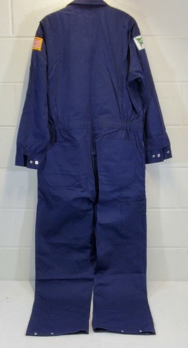 Red Kap Men's Long Sleeve Twill Action Back Coverall Workwear, Navy Blue, 46 Reg - Picture 3 of 10