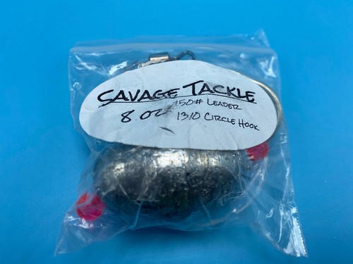 Savage Tackle 8oz Bottom Rig w/ 13/0 Circle Hook - 3 Pack