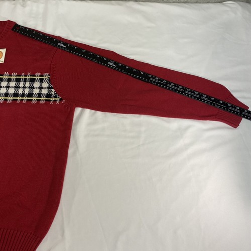 Geoffrey Beene Crewneck Sweater Men's XL Red Classic American Preppy Old Money - Picture 16 of 17