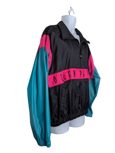 Ocean Pacific Vintage Surfers Pullover 90's Color Block Windbreaker 1/4 Zip L - Picture 4 of 13