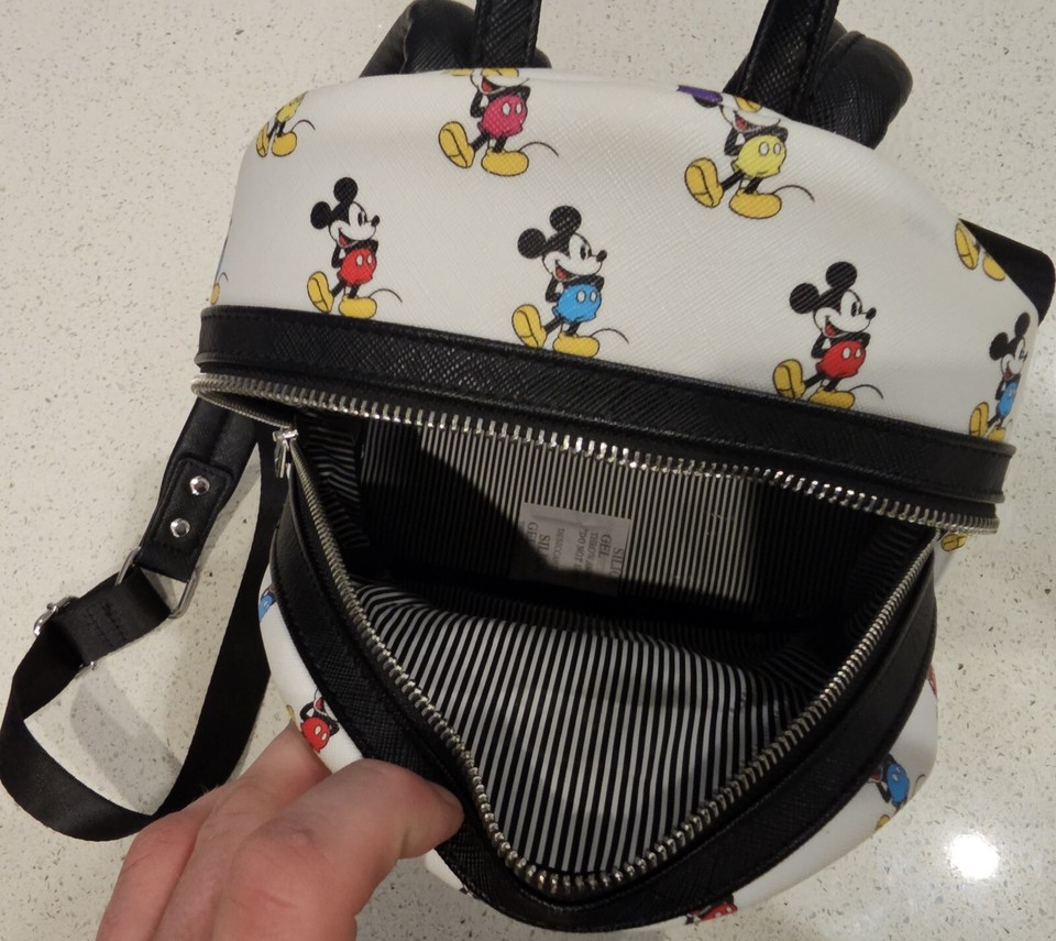 Multi-Color Mickey Mouse Loungefly Backpack w/ Matching wallet. | eBay