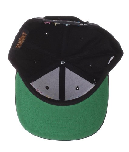 Cappello Da Baseball Snapback Unisex Nero Con Logo CMYK NWT - Foto 7 di 7