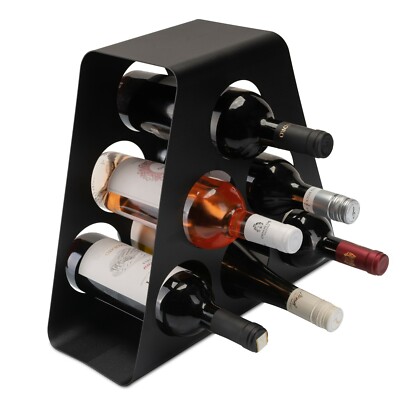CALUTEA Modernes Weinregal //// Metall //// Schwarz //// Stehend //// Designer Weinst/änder