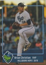 2018 Hillsboro Hops Brian Christian RC Rookie Arizona Diamondbacks