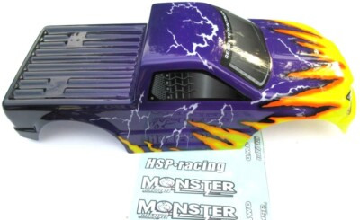 RC LKW Karosserieschale + Aufkleber. Universal 1/10 HSP HPI FTX Bug Brecher aus UK
