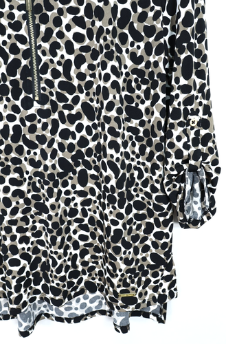 ELLEN TRACY Women's Stretch Polyester Blouse 3/4 Sleeve Animal Leopard Size L - Picture 6 of 17
