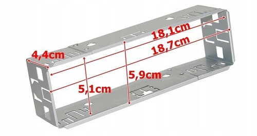 Car Radio Installation Frame 1 DIN Frame Metal Frame For All Vehicles Slot Frame - Picture 3 of 24