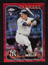 2024 Topps Chrome Red Wave Refractor 4/5 Austin Wells #281 0b5f