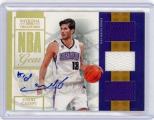 2009-10 Panini National Treasures Rookie Relic Autograph #19 Omri Casspi 26/30