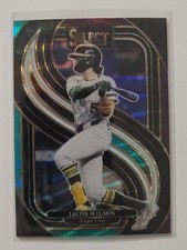 2025 Select Jacob Wilson #164 Premier Level Tri-Color Prizm Oakland Athletics