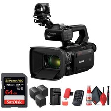 Canon XA70 Camcorder  64GB Memory Card, Extra battery/charger  many more
