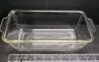 Vintage PYREX Clear Glass #212 Bread Meat Loaf Pan With Handles 9 in x 5 in