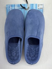 NWT Dearfoams Women Lightweight Memory Foam Indoor House Slipper Blue Sz 10