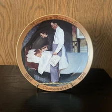 Norman Rockwell Bradford Exchange Knowles Collector Plates "Freedom from Fear"