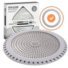 Ultra ShowerRing, The Ultimate Shower Stall Drain Protector/Hair Catcher - Gray